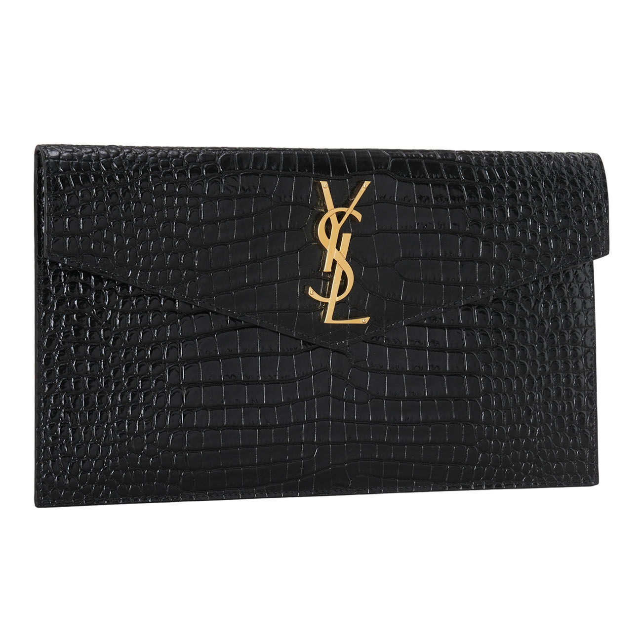 YVES SAINT LAURENT(USED)생로랑 565739 크로커다일 업타운 파우치